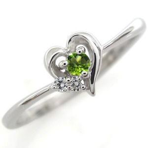 K18 ハート型ペリドット リング 13号 K18 ハート型ペリドット リング 13号 K18 ハート型ペリドット リング