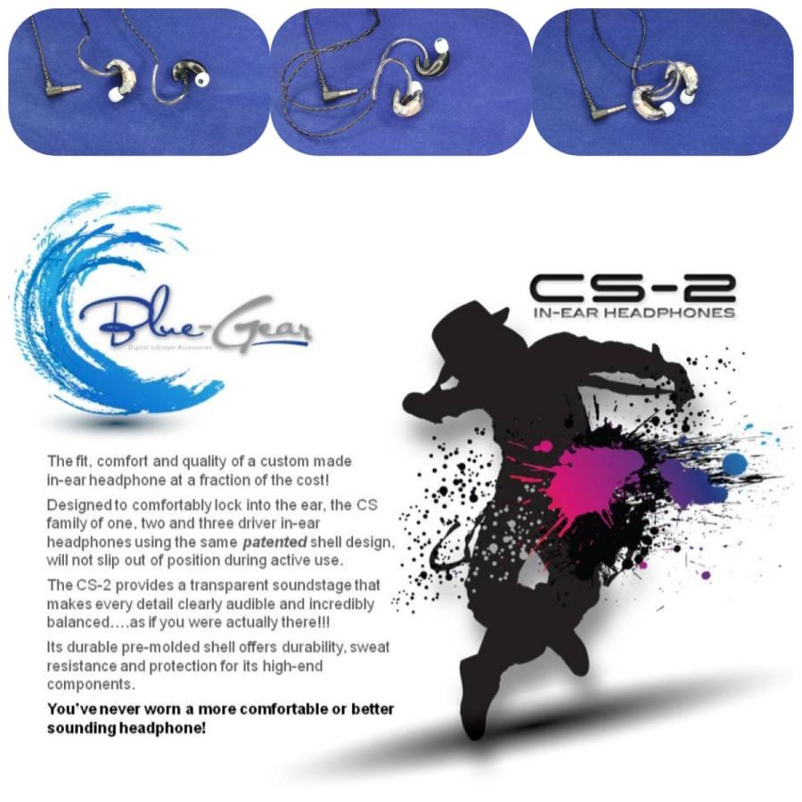 (未使用･未開封品)　BlueGear CS-2-Black df5ndr3 カナル型（ユニバーサル）イヤフォン CS-2-BLACK：BLUEGEAR