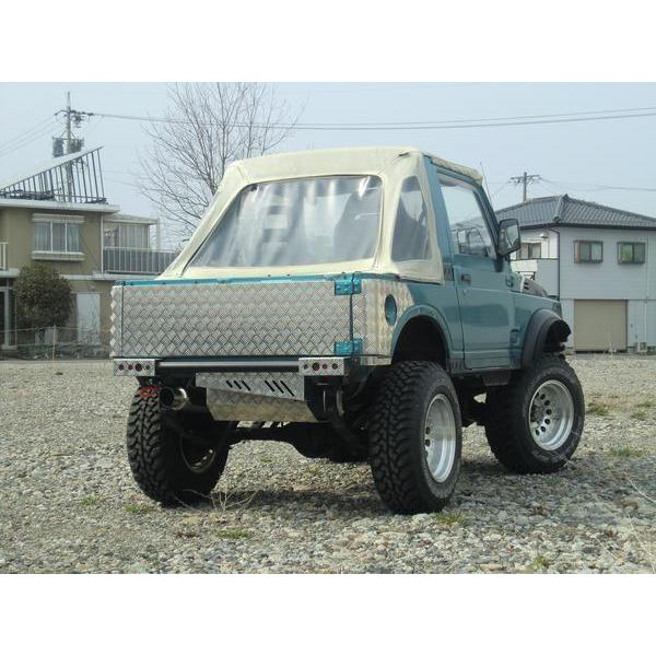 ジムニー用 リアコーナーガード アルミ縞板製 幌用 : シートメタル 