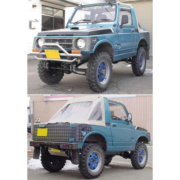 ジムニー用 リアコーナーガード アルミ縞板製 幌用 : シートメタル 