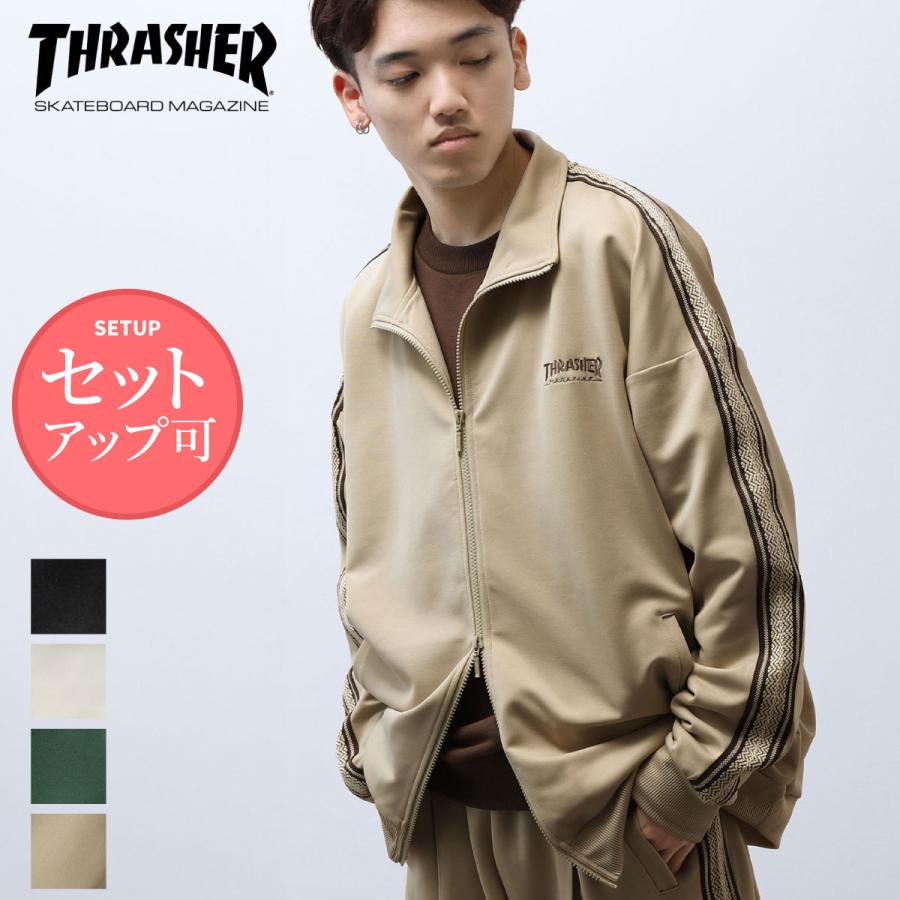 Thrasher トラックジャケット メンズ ジャージ ジャージ上 Thrasher トラックジャケット メンズ ジャージ ジャージ上