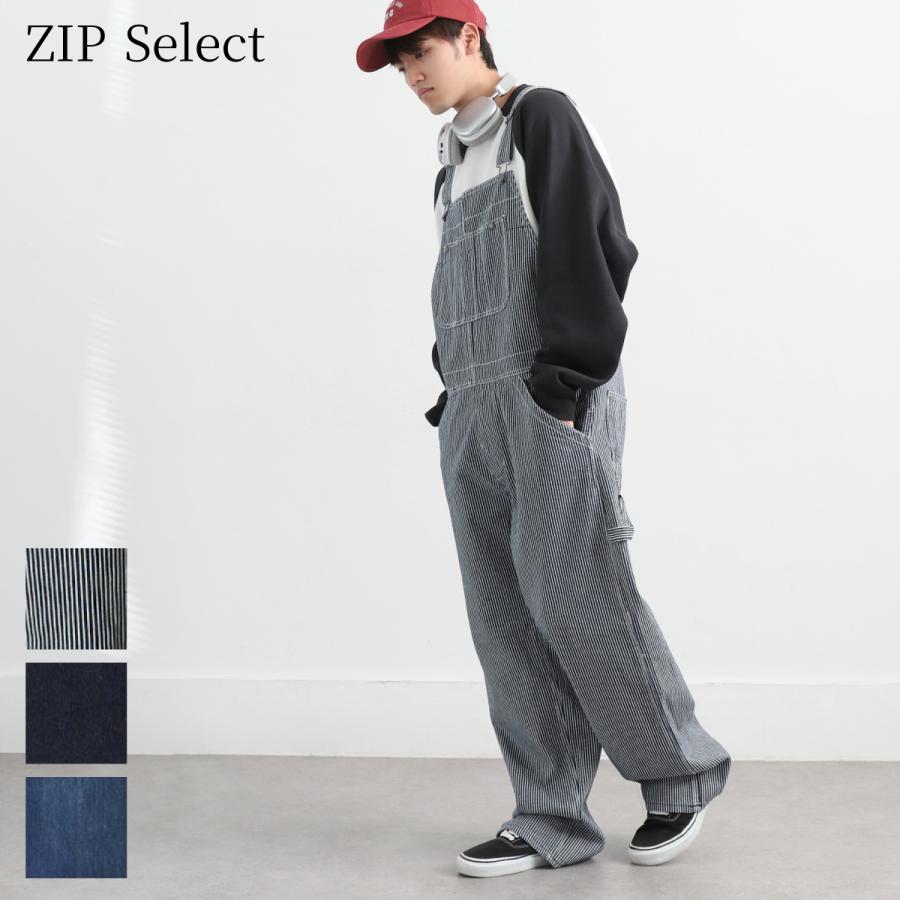 オーバーオール メンズ つなぎ サロペット ワイド デニム ヒッコリー ファッション Zip 通販 Paypayモール