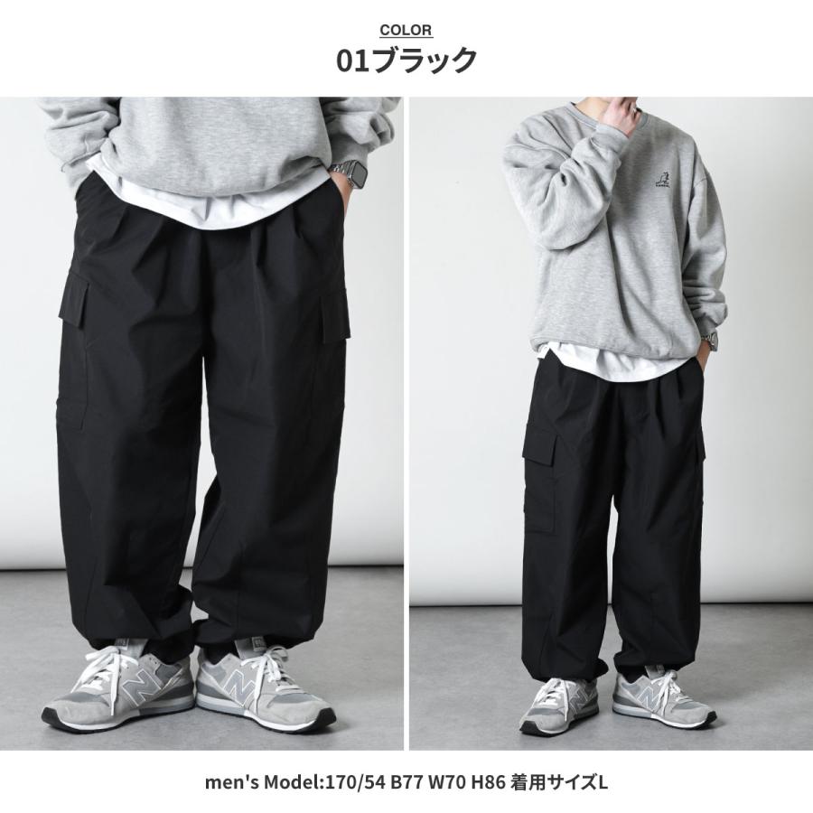 カーゴパンツ メンズ バルーンパンツ ワイドパンツ イージーパンツ 撥水 ストレッチ UVカット ファッション (058740)｜zip｜11