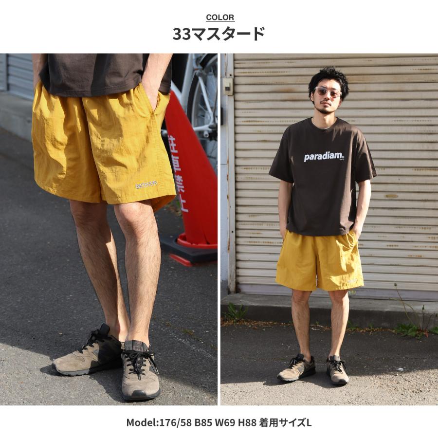 ショートパンツ メンズ ハーフパンツ イージーパンツ バギーパンツ 無地 水陸両用 接触冷感 UVカット ファッション (084370) ＃｜zip｜21