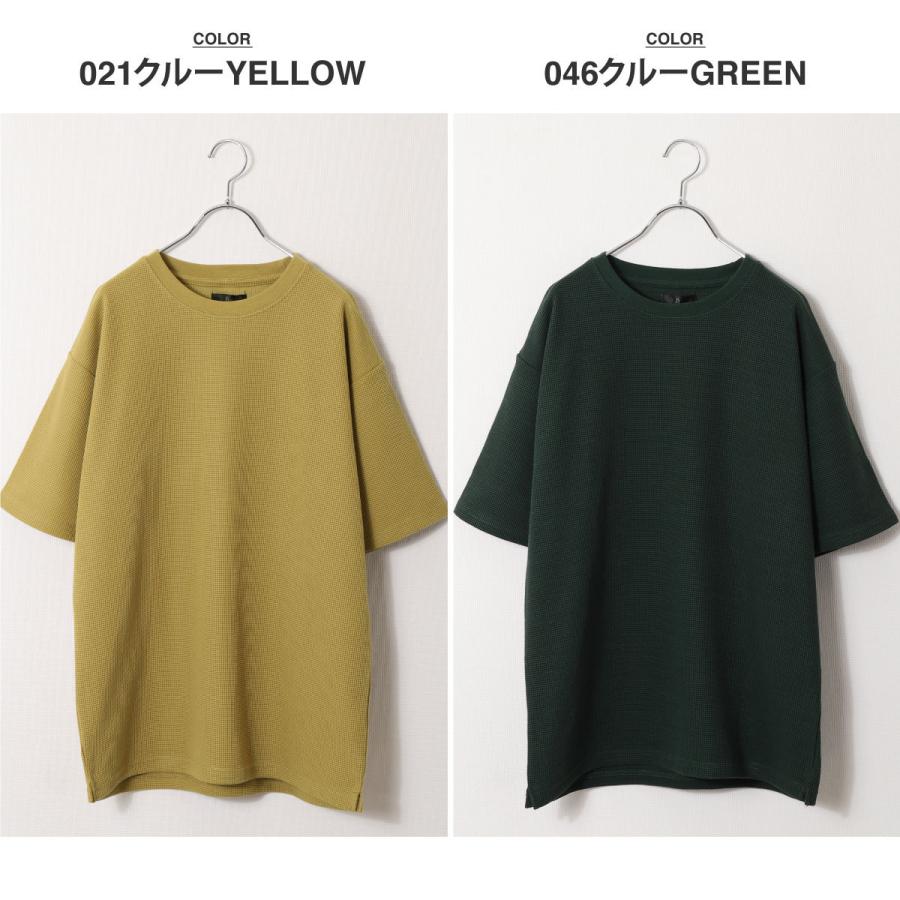 Tシャツ メンズ 半袖Tシャツ ワッフル生地 クルーネック ヘンリーネック 無地 サーマル素材 ファッション (141939bz) ＃｜zip｜26