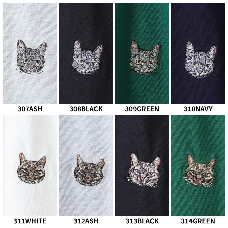 Tシャツ メンズ 半袖 ワンポイント ロゴ刺繍 動物 アニマル 犬 猫 クマ ファッション (141972bz)＃｜zip｜08