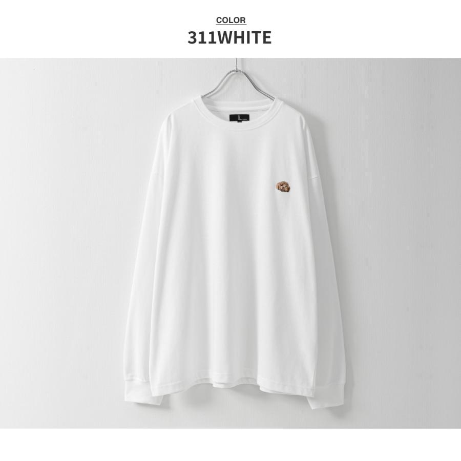 Tシャツ メンズ レディース 長袖 カットソー 刺繍 犬 猫 ワンポイント ファッション (161952bz)｜zip｜16