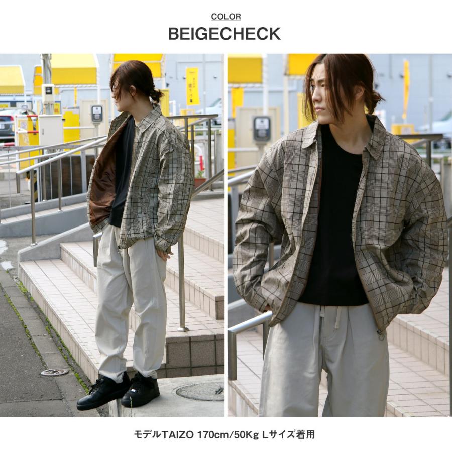 スイングトップ メンズ アウター ジャケット ブルゾン スウィングトップ 無地 チェック グレンチェック bz bz Zip 通販 Yahoo ショッピング