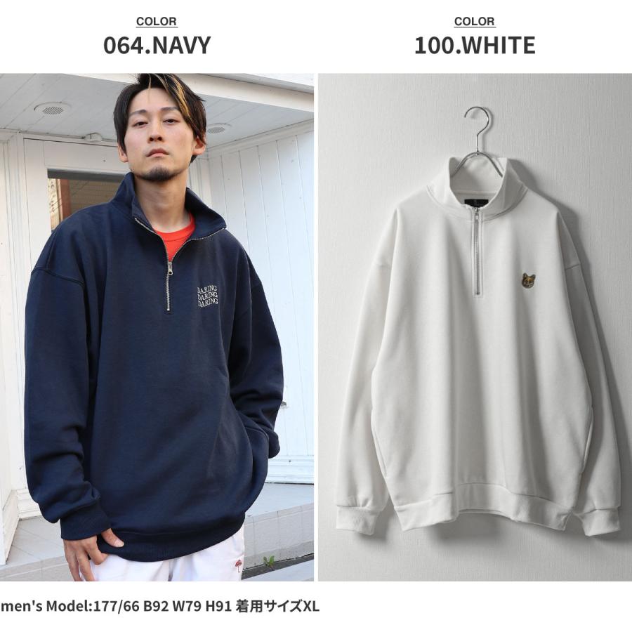 ZIP FIVE スウェット メンズ トレーナー ハーフジップ スタンド ZIP FIVE スウェット メンズ トレーナー ハーフジップ スタンド