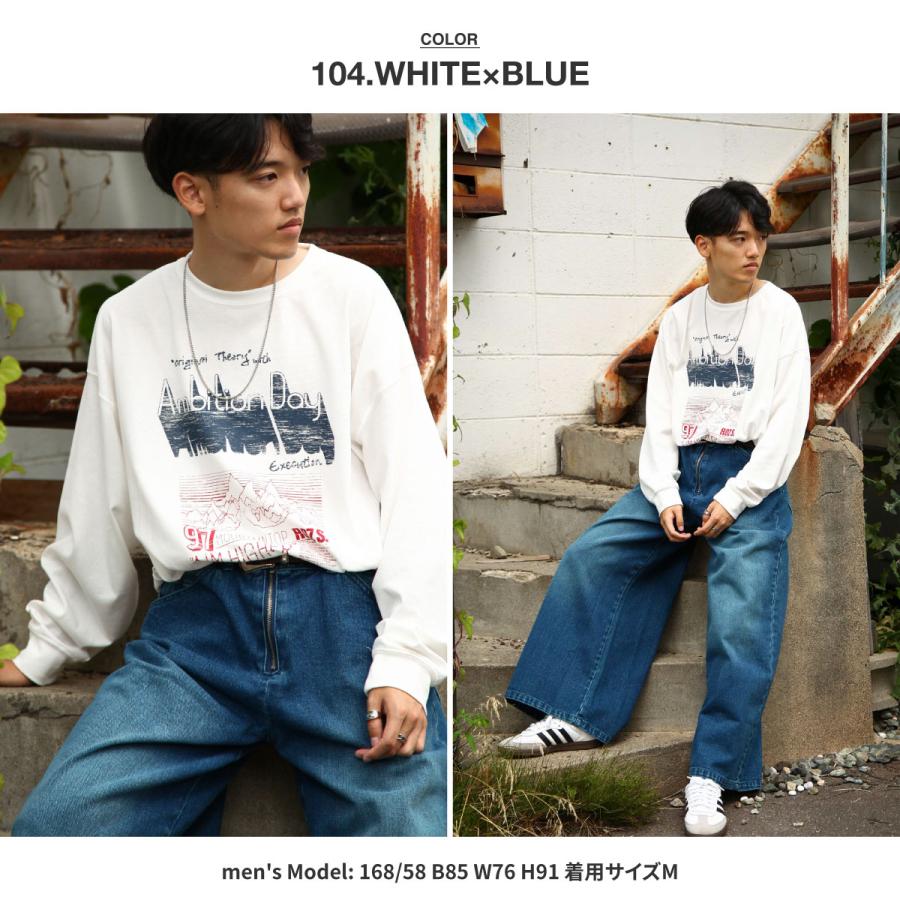 ZIP FIVE ロンTEE メンズ ルーズシルエット ヴィンテージ風 T ZIP FIVE ロンTEE メンズ ルーズシルエット ヴィンテージ風 T