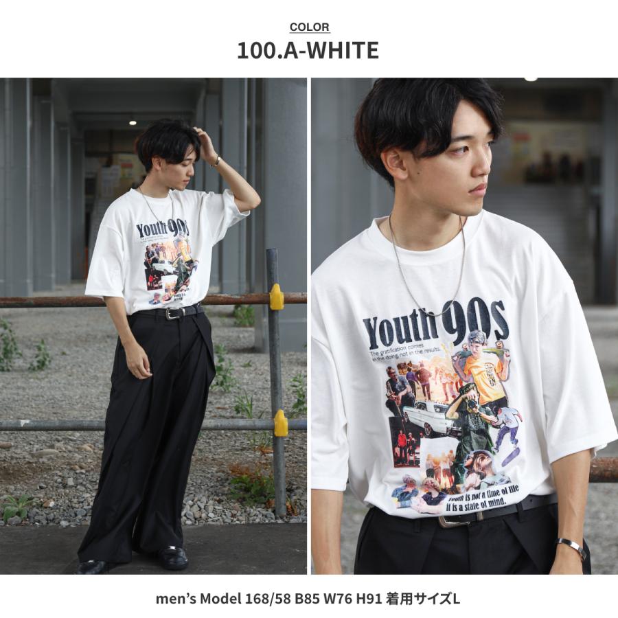 ZIP FIVE Tシャツ メンズ グラフィックTシャツ 90s 半袖Tシャツ 