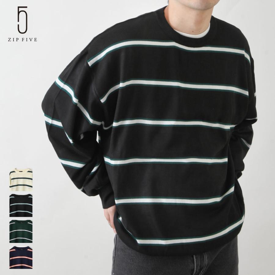 クルーネックニット メンズ ニット セーター ボーダー クルーネック ジャガード ファッション 253 31gz 253 31gz Zip 通販 Yahoo ショッピング