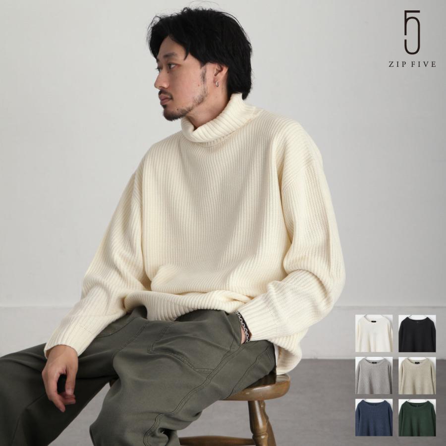 ZIP FIVE タートルネック・ハイネック ニット メンズ セーター ZIP FIVE タートルネック・ハイネック ニット メンズ セーター