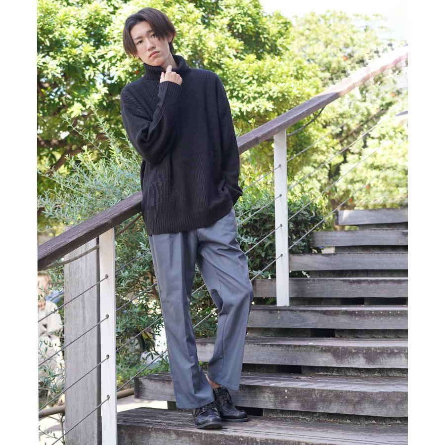 スラックス メンズ ワイドパンツ ルーズシルエット ストレート フレアパンツ ビビットカラー ロングパンツ ファッション (22zpp003)｜zip｜33