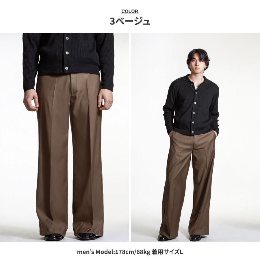 スラックス メンズ ワイドパンツ ストレートシルエット ワイド スラックス メンズ ワイドパンツ ストレートシルエット ワイド