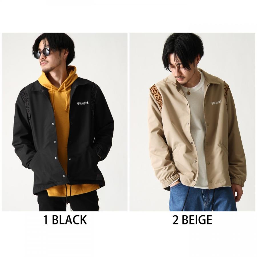 メント コーチジャケット Sloper スローパー 4605 Zip 通販 Paypayモール メンズ ジャケット アウター レオパード 切替 長袖