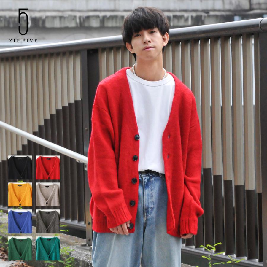 ZIP FIVE カーディガン メンズ カラーカーディガン ビッグ ZIP FIVE カーディガン メンズ カラーカーディガン ビッグ