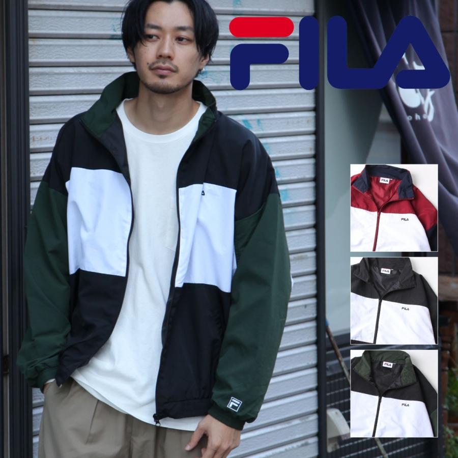 FILA ナイロンジャケット メンズ ジャケット ブルゾン アウター ナイロン 切替 スポーティ 秋 秋服 (fh7631)｜zip