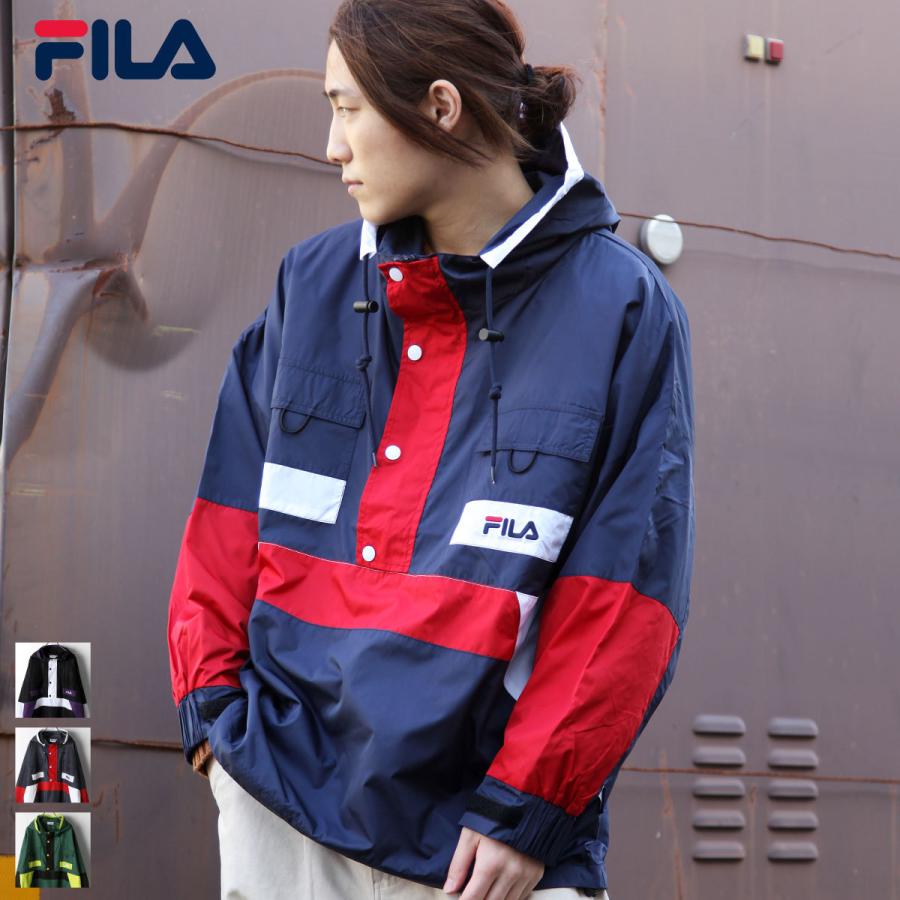 Fila アノラック メンズ ジャケット プルオーバー 切替 フード付き スポーティ フィラ ファッション Fh7787 Zip 通販 Paypayモール