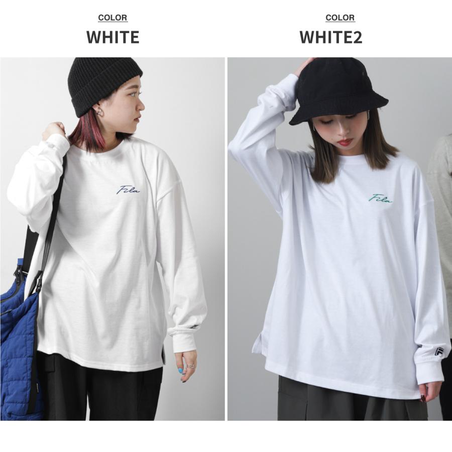 FILA Tシャツ メンズ カットソー ロンT クルーネック ドロップ FILA Tシャツ メンズ カットソー ロンT クルーネック ドロップ