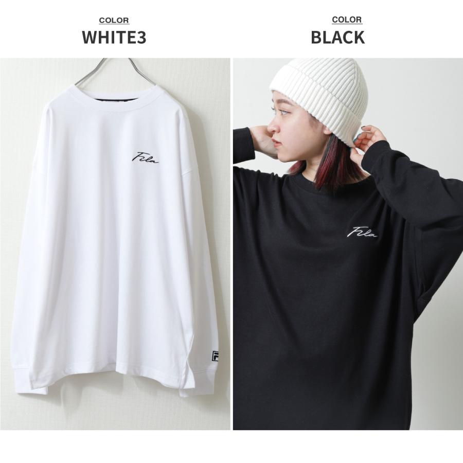 FILA Tシャツ メンズ カットソー ロンT クルーネック ドロップ FILA Tシャツ メンズ カットソー ロンT クルーネック ドロップ
