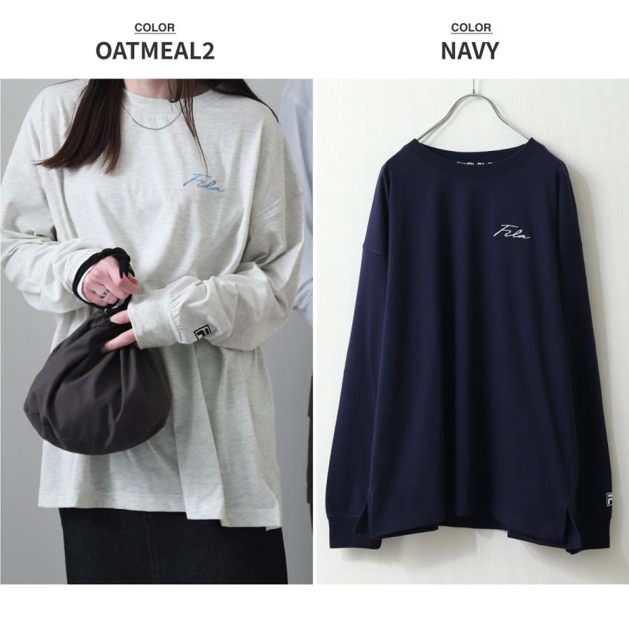 FILA Tシャツ メンズ カットソー ロンT クルーネック ドロップ FILA Tシャツ メンズ カットソー ロンT クルーネック ドロップ