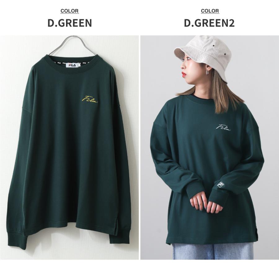 FILA Tシャツ メンズ カットソー ロンT クルーネック ドロップ FILA Tシャツ メンズ カットソー ロンT クルーネック ドロップ