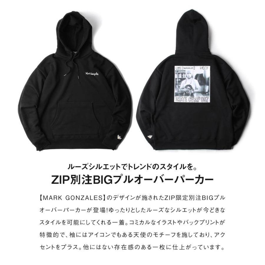 Mark Gonzales パーカー メンズ プルオーバーパーカー ルーズシルエット ビッグシルエット 秋 秋服 (mg-0031)｜zip｜25