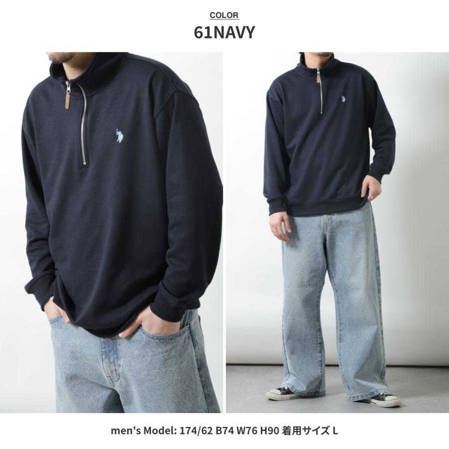 スウェット メンズ ハーフジップ U.S. POLO ASSN. ビッグシルエット ファッション (plm41303)｜zip｜19