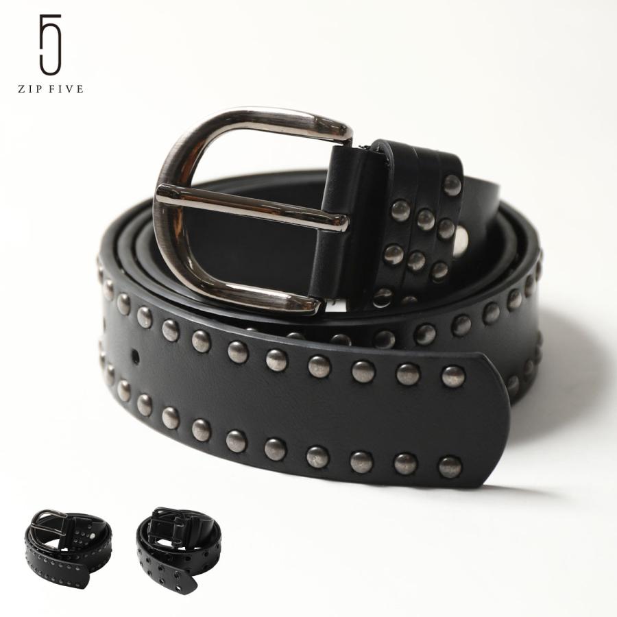 ZIP FIVE ベルト メンズ スタッズベルト ダブルホールベルト ZIP FIVE ベルト メンズ スタッズベルト ダブルホールベルト