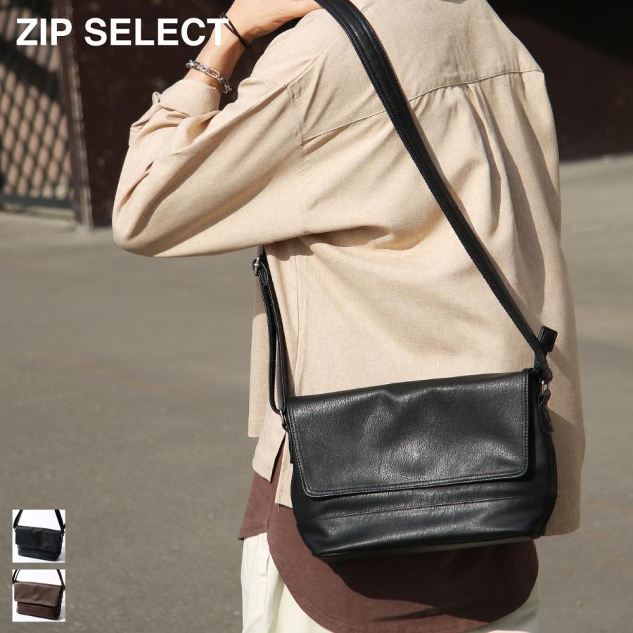 ショルダーバッグ メンズ バッグ 鞄 レザーバッグ 肩掛け 無地 Puレザー Zf 9100 Zf 9100 Zip 通販 Yahoo ショッピング