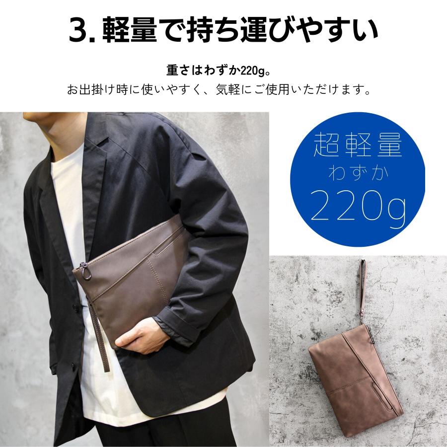 クラッチバッグ セカンドバッグ メンズ 結婚式 手持ち ブランド ブリーフケース 小さめ 30代 40代 50代 60代｜zipangcom｜10