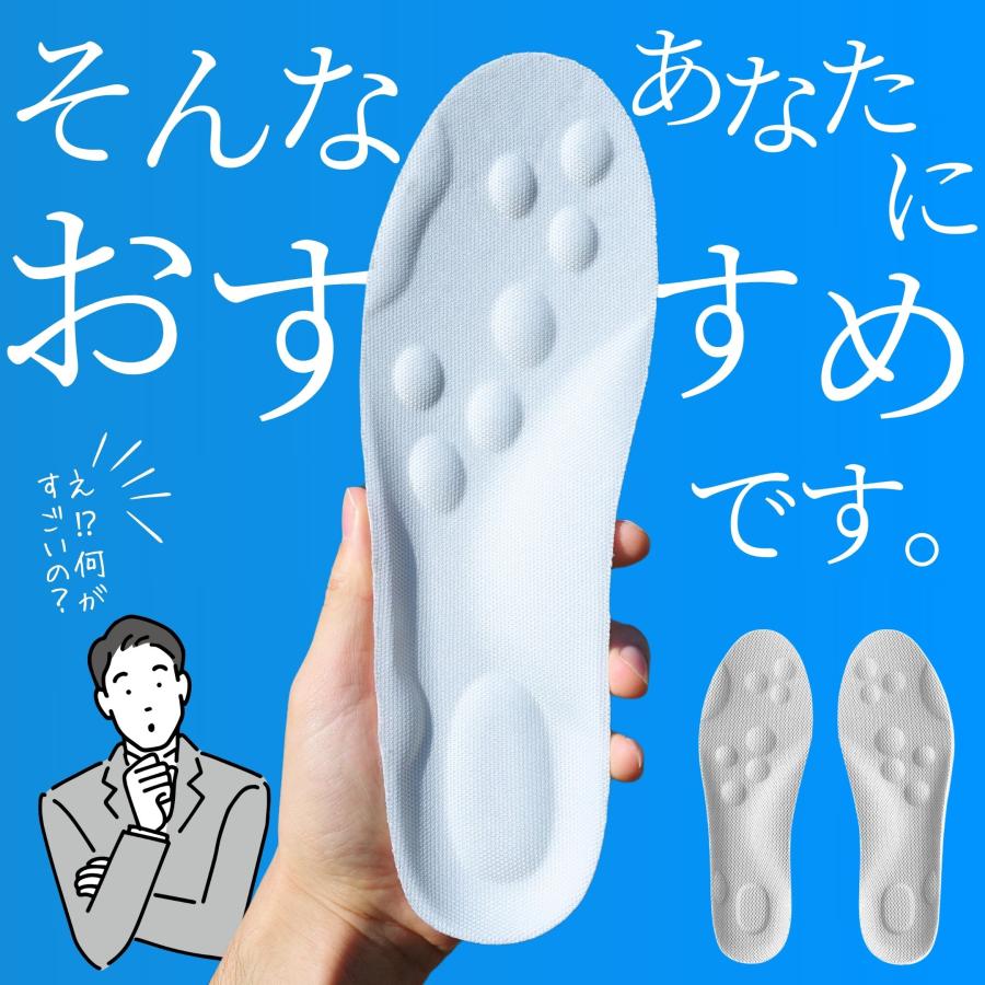 インソール 衝撃吸収 中敷き 疲れない スポーツ 足底筋膜炎 外反母趾 スニーカー 扁平足 o脚 靴 グレー |  | 05