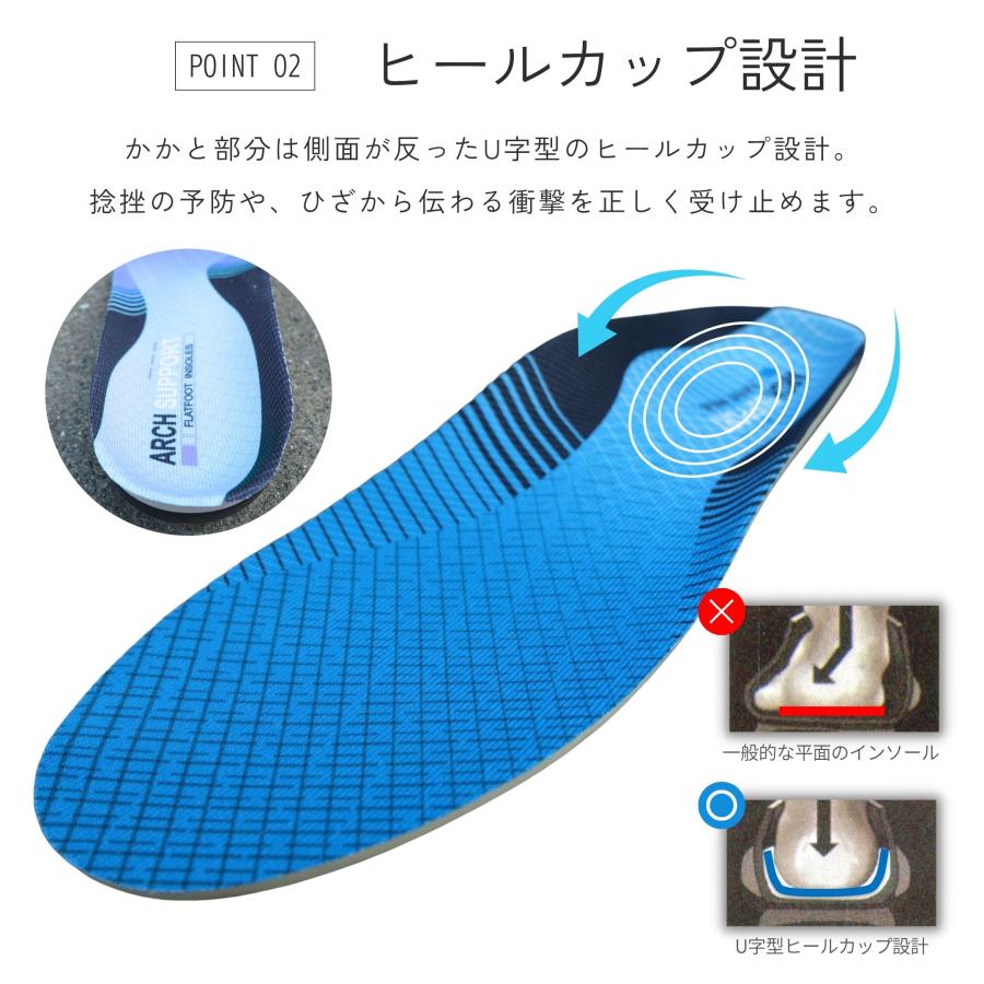 インソール 偏平足 中敷き 衝撃吸収 疲れない スポーツ 足底筋膜炎 靴 アーチサポート 土踏まず ブルー |  | 06