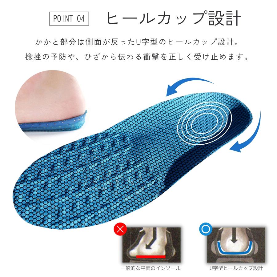 インソール 衝撃吸収 中敷き スポーツ 疲れない 足底筋膜炎 扁平足 o脚 姿勢矯正 外反母趾 スニーカー 靴 2組 |  | 09