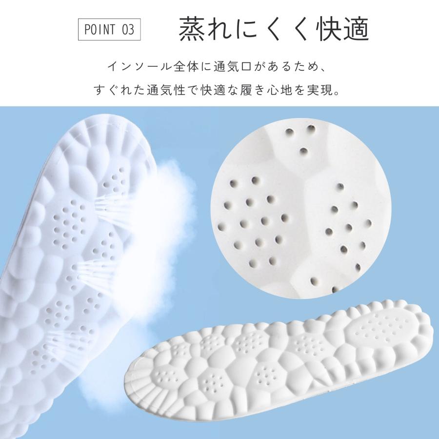 インソール 衝撃吸収 中敷き 疲れない スポーツ 足底筋膜炎 外反母趾 スニーカー 扁平足 o脚 靴 グレー 2組 |  | 08