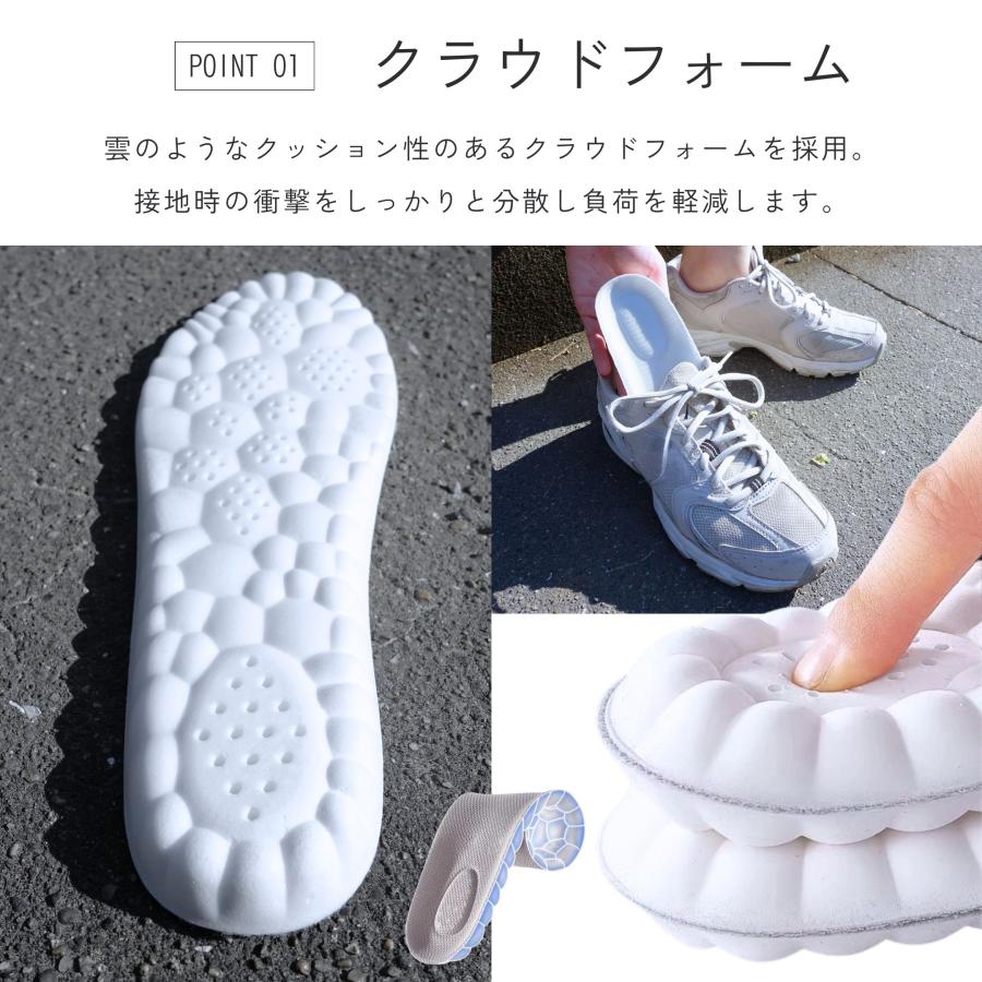 インソール 衝撃吸収 中敷き 疲れない スポーツ 足底筋膜炎 外反母趾 スニーカー 扁平足 o脚 靴 ブラック 2組 |  | 06