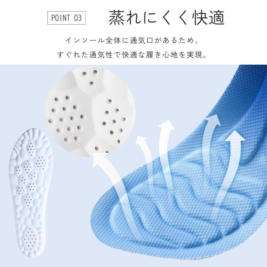 インソール 衝撃吸収 中敷き スポーツ スニーカー 疲れない 外反母趾 扁平足 o脚 足底筋膜炎 姿勢 靴 ブラック 2組 |  | 08