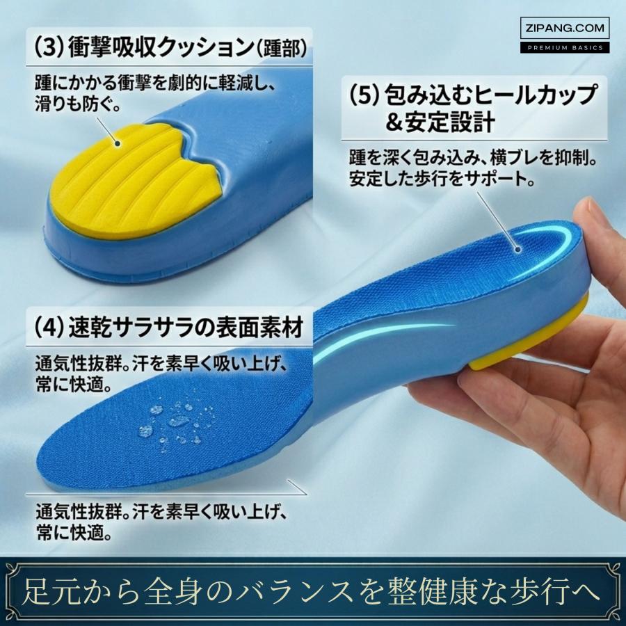 インソール アーチサポート 扁平足 土踏まず 疲れない 中敷き 衝撃吸収 足底筋膜炎 o脚矯正 |  | 05