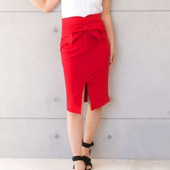 新品★【UNTITLED】アンタイトル　ワインレッド　ひざ上タイトスカート Skirt【UNTITLED､スカート】 | UNTITLED OFFICIAL SITE（アン