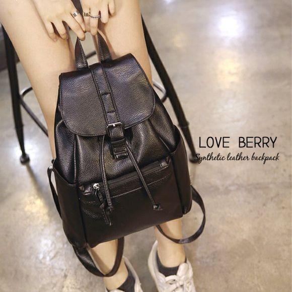 リュック レディース 合皮リュック レザーリュック リュックサック バッグ 黒 合皮バッグ Ys 大人の韓国ファッション Loveberry 通販 Yahoo ショッピング
