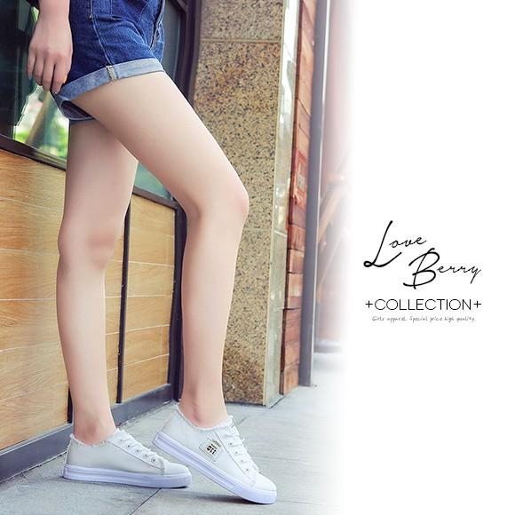 スニーカー レディース シューズ 靴 厚底 フリンジ 素足 生足 ぺたんこ 痛くない 走れる カジュアル キレイ目 Ys 大人の韓国ファッション Loveberry 通販 Yahoo ショッピング