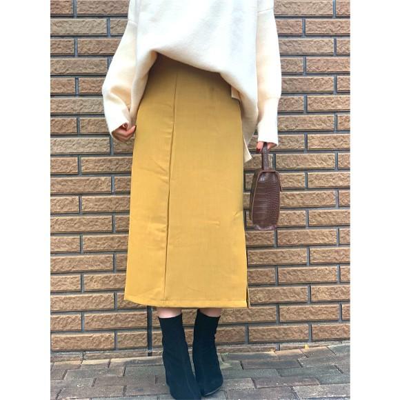レディース スカート マキシ丈スカート ロングスカート スリット 無地 シンプル ブラック カーキ イエロー 黒 裏地 美脚 美ライン 着痩せ きれいめ おしやれ 秋 Ys 大人の韓国ファッション Loveberry 通販 Yahoo ショッピング