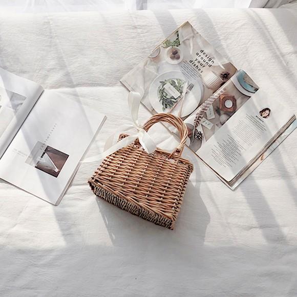 かごバッグ レディース かご バッグ かばん 夏 ピクニック ガーリー シンプル 春コーデ Ys 大人の韓国ファッション Loveberry 通販 Yahoo ショッピング