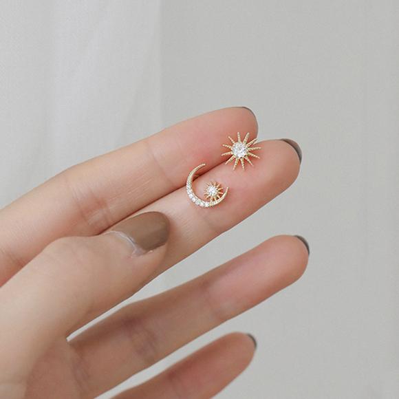 ムーン サンモチーフピアス レディース ピアス アクセサリー シンプル カジュアル 太陽 月 Ys 大人の韓国ファッション Loveberry 通販 Yahoo ショッピング