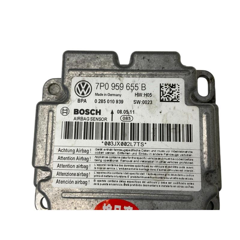 VW029 7P トゥアレグ ハイブリッド エアバック/エアバッグ コンピューター ◆7P0 959 655 B ★エラー無し ○｜zipapngautoparts｜02