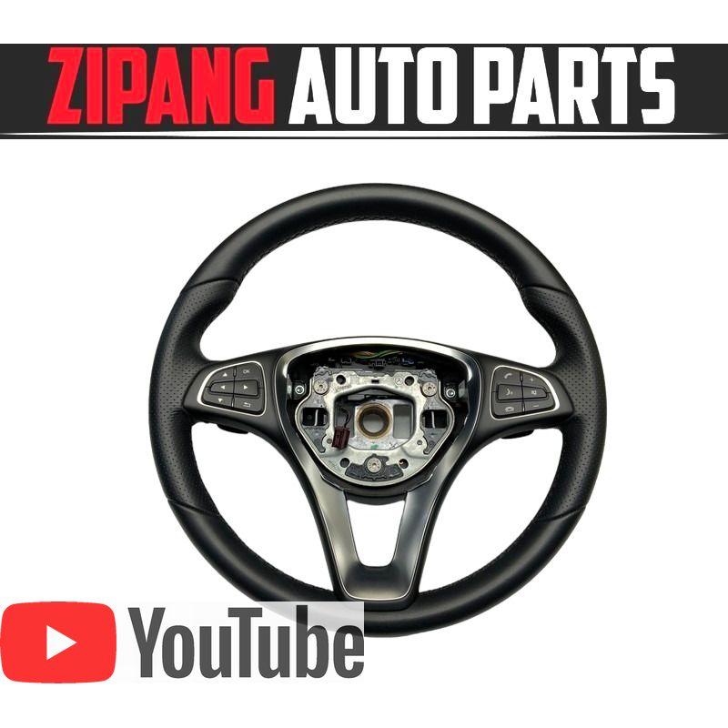 MB130 W176 A180 AMG スポーツ 後期 本革 ステアリング ハンドル