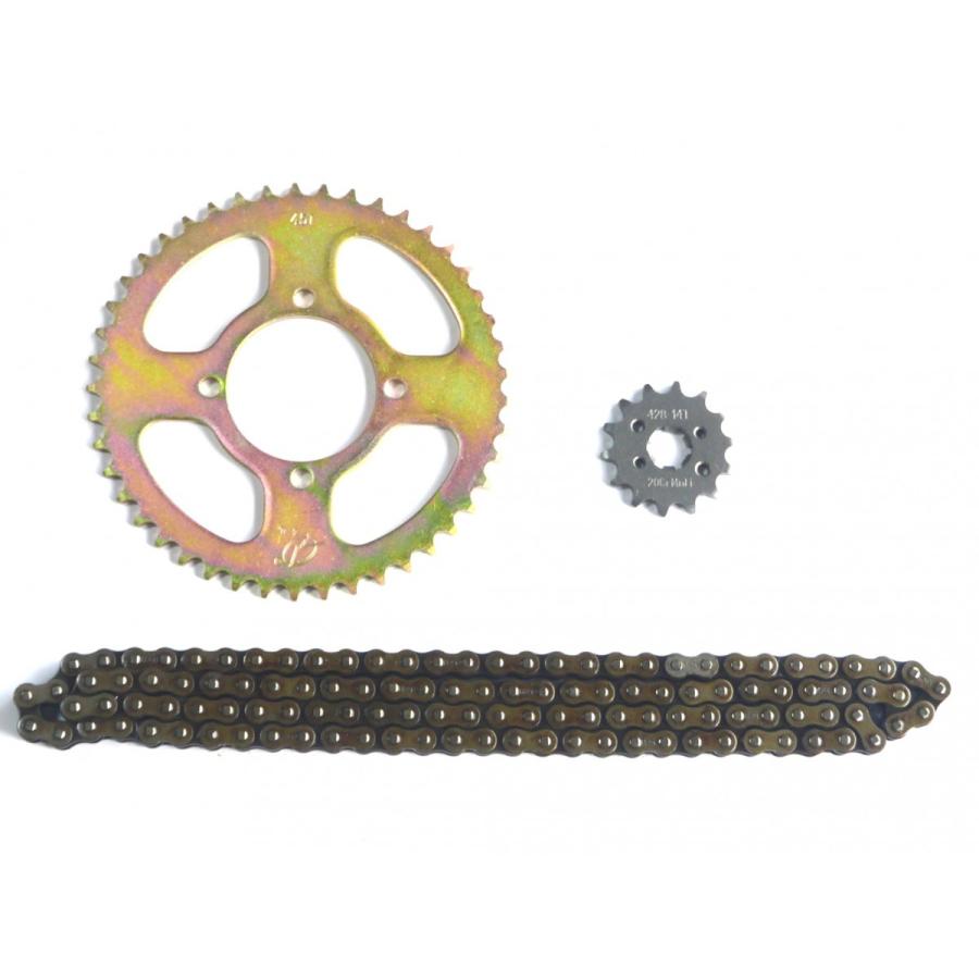 ヤマハ YBR125 フロント リア スプロケット ドライブ チェーン 社外品