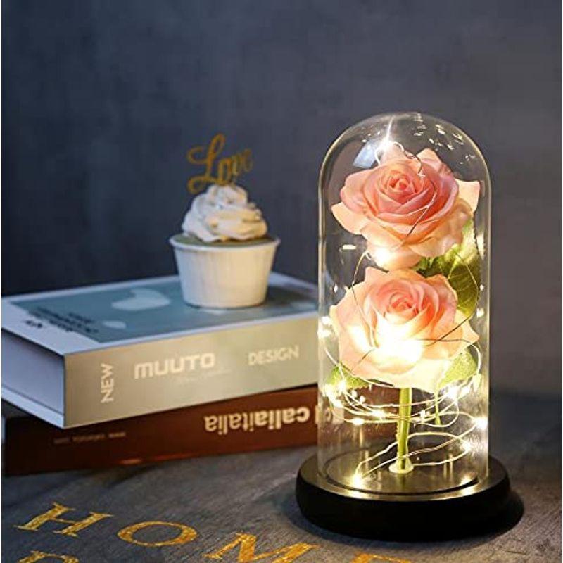 Bethany Home バラ Led 造花 枯れない花 ライト キラキラ バレンタイ 人気 癒し 人気 おすすめ ローズ 女性 電池式 雰囲気作り