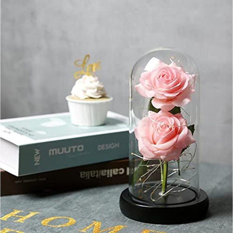 Bethany Home バラ Led 造花 枯れない花 ライト キラキラ バレンタイ 人気 癒し 人気 おすすめ ローズ 女性 電池式 雰囲気作り